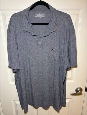 Vineyard Vines Edgartown Polo Men’s 3XB 3XL Big Blue Heather